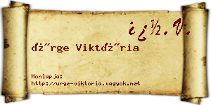 Ürge Viktória névjegykártya