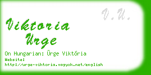 viktoria urge business card